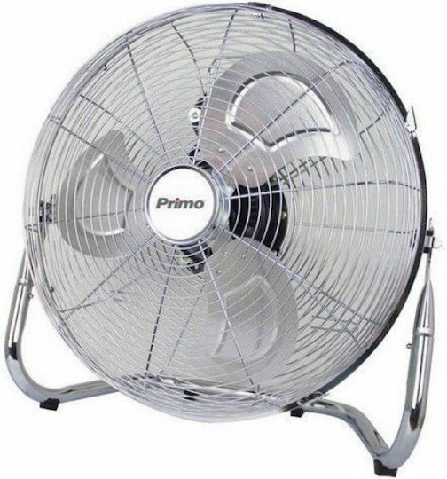 Primo PRFF-80409 Ανεμιστήρας Δαπέδου 90W Διαμέτρου 40cm Ασημί
