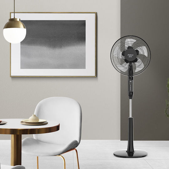 Primo PRSF-80615D Pedestal Fan 30W With Remote Control Black