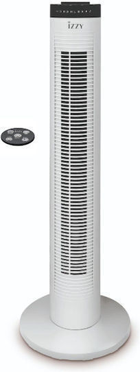 Izzy IZ-9039 Вентилатор Тип Кула 60W с Дистанционно Бял