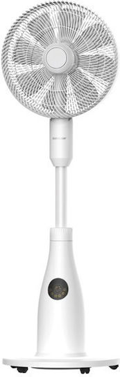 Eurolamp Ανεμιστήρας Υδρονέφωσης 50W Διαμέτρου 40cm με Τηλεχειριστήριο Λευκός
