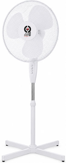 Redled Ανεμιστήρας Ορθοστάτης 50W Διαμέτρου 40cm Λευκός