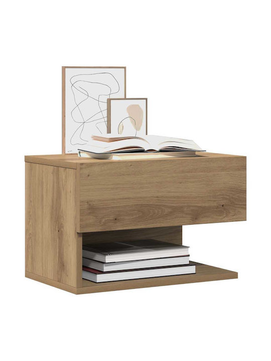 Wooden Brown Bedside Tables 2 Pieces 46x29.5x30cm