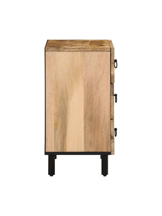 Beige Wooden Bedside Table 50x33x60cm