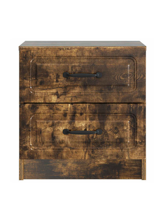 Κομοδίνα Ξύλινα Μαύρα 2τμχ 43x34.5x44.5cm