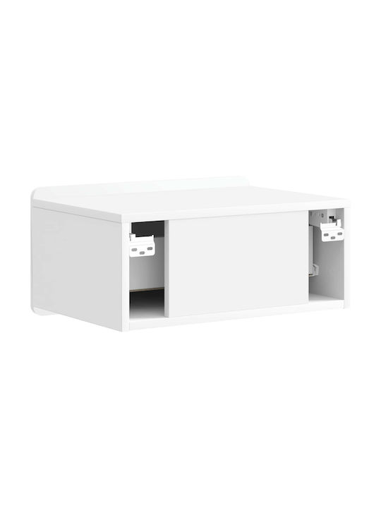 White Wooden Bedside Tables 2 Pieces 49x34.5x24cm
