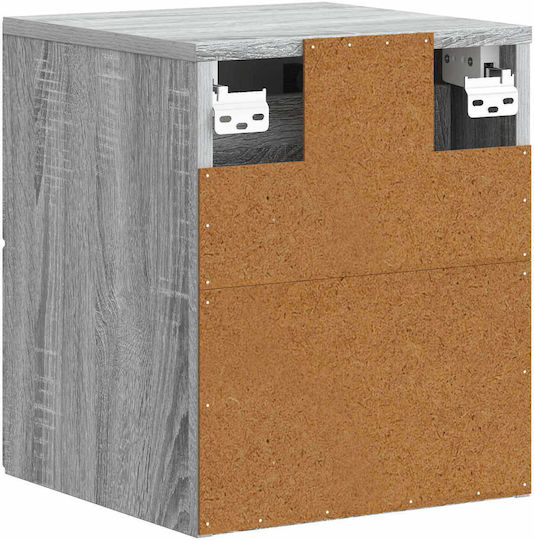 Nachttisch Holz Grau 34.5x33x40cm
