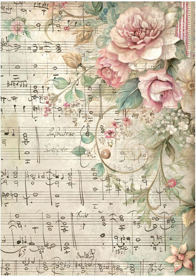 Σετ 8 Ριζόχαρτα Ντεκουπάζ Stamperia 10.5×14.8cm Symphony Backgrounds