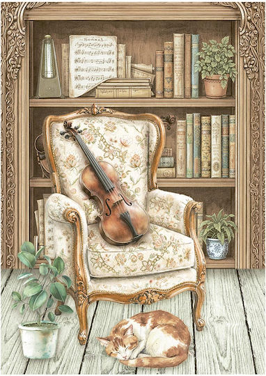 Комплект 8 Оризови Харти Наколки Stamperia 10.5×14.8cm Symphony
