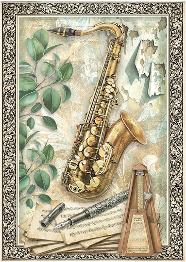 Комплект 8 Оризови Харти Наколки Stamperia 10.5×14.8cm Symphony