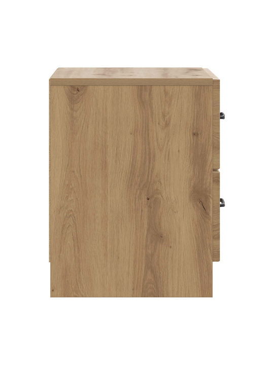 Wooden Brown Bedside Tables 2 Pieces 43x34.5x44.5cm