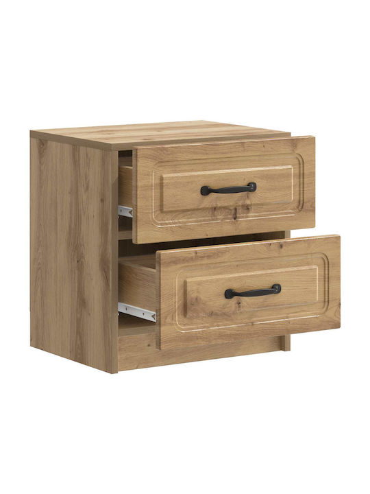 Wooden Brown Bedside Tables 2 Pieces 43x34.5x44.5cm