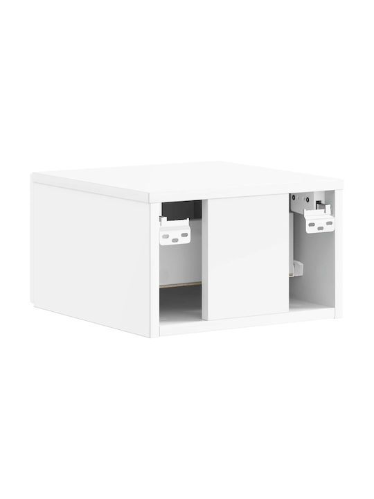 White Wooden Bedside Table 34.5x33x20cm
