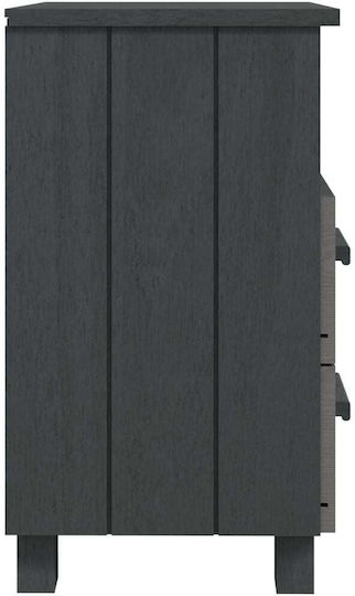 Нощно Шкафче Дървено Сиво 40x35x62см