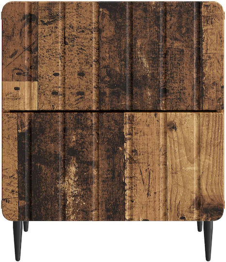 Noptiere Dormitor Din Lemn Maro 2 Bucăți 43x34.5x49.5cm