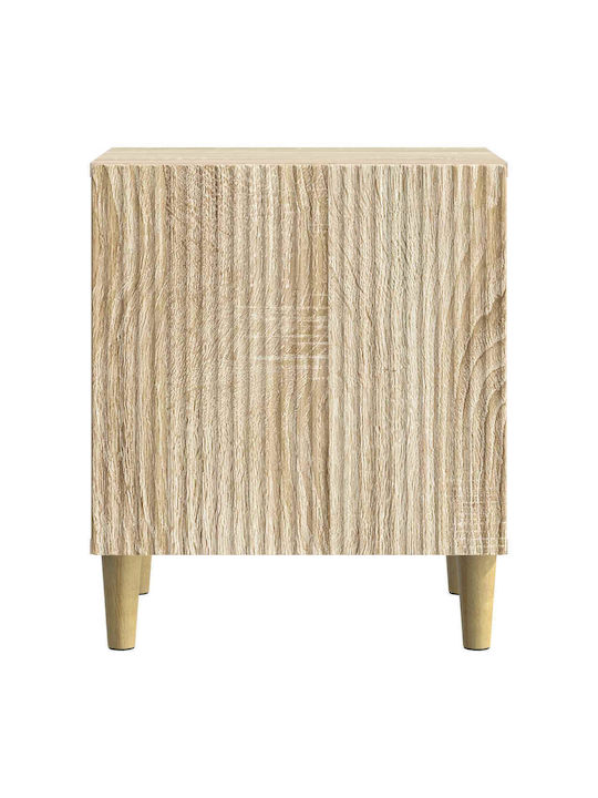 Wooden Beige Bedside Tables 2 Pieces 43x34.5x50cm