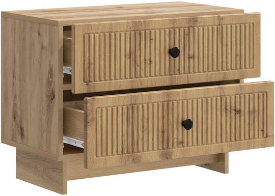 Нощно Шкафче Дървено Кафяво 62x34.5x47.5см