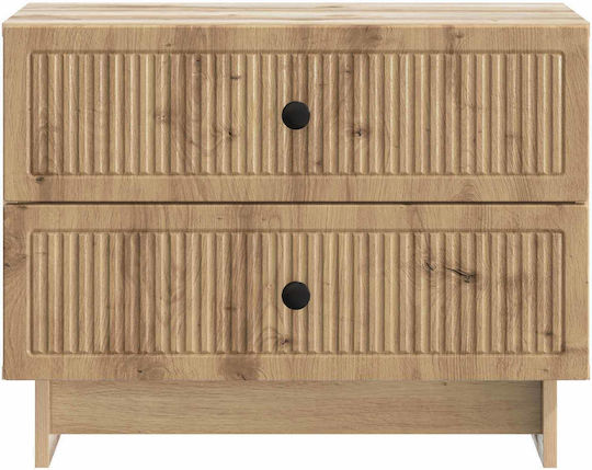 Нощно Шкафче Дървено Кафяво 62x34.5x47.5см