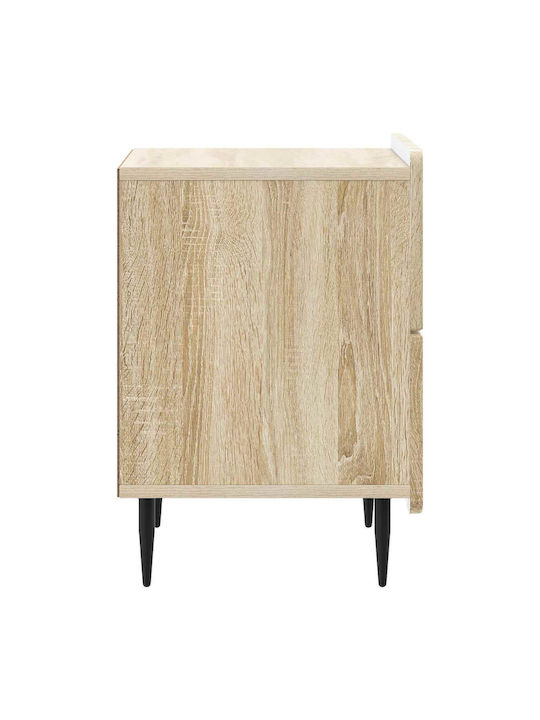 Beige Wooden Bedside Tables 2 Pieces 43x34.5x49.5cm