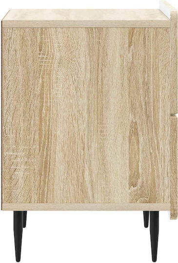 Noptiere Dormitor Din Lemn Bej 2 Bucăți 43x34.5x49.5cm