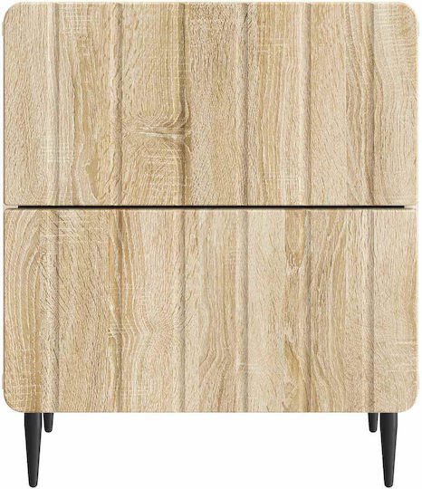 Noptiere Dormitor Din Lemn Bej 2 Bucăți 43x34.5x49.5cm