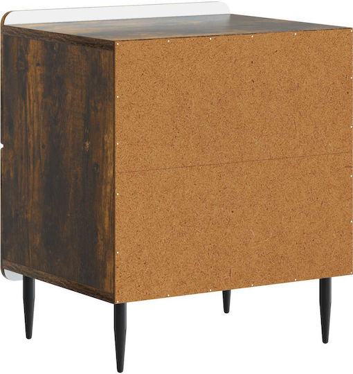 Noptiere Dormitor Din Lemn Maro 2 Bucăți 43x34.5x49.5cm