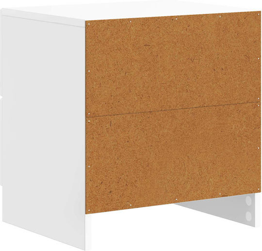Нощно Шкафче Дървено Бяло 43x34.5x44.5см