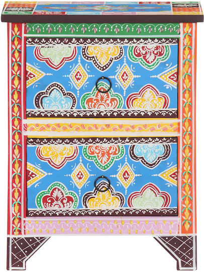 Κομοδίνο Ξύλινο Πολύχρωμο 40x30x50cm