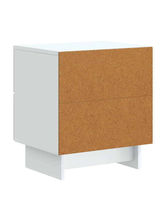 White Wooden Bedside Table 43x34.5x47.5cm