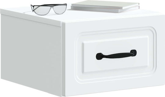 White Wooden Bedside Table 34.5x33x20cm