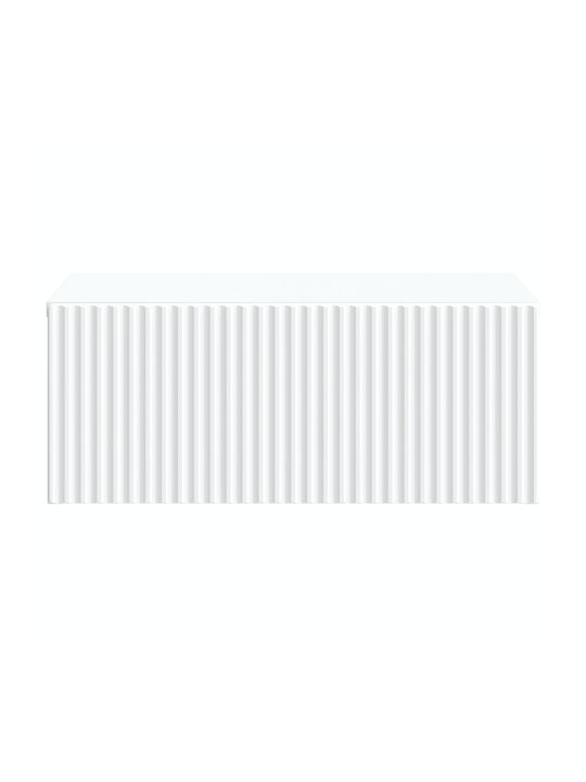 White Wooden Bedside Table 49x34.5x20cm