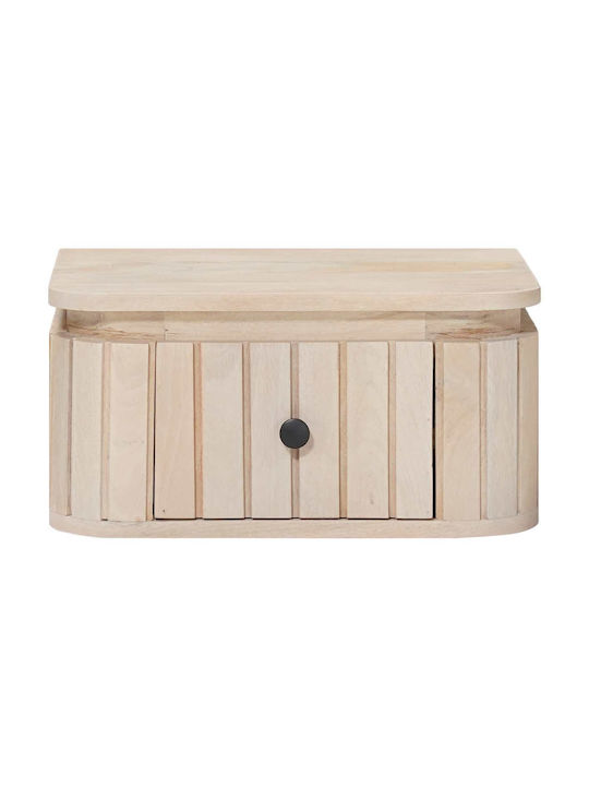 White Wooden Bedside Table 40x30x20cm
