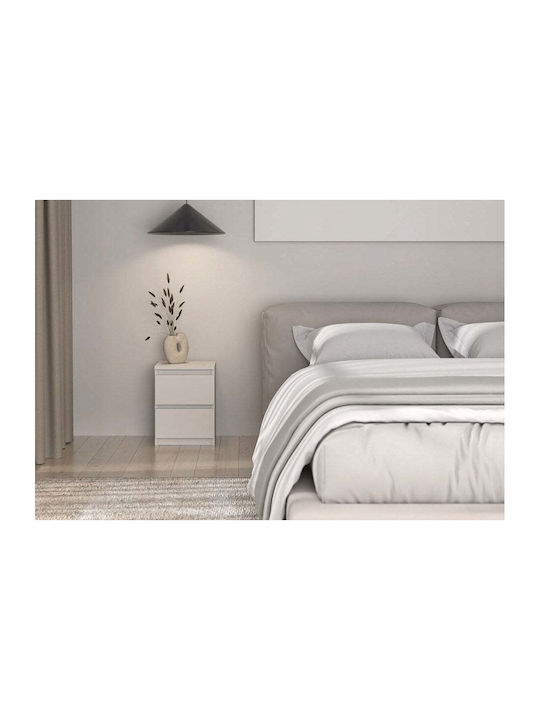 Wooden Beige Bedside Table 30x30x40cm