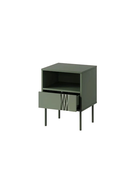 Нощни Шкафчета Tresse Дървени Зелени 2 Бройки 44x40x53см