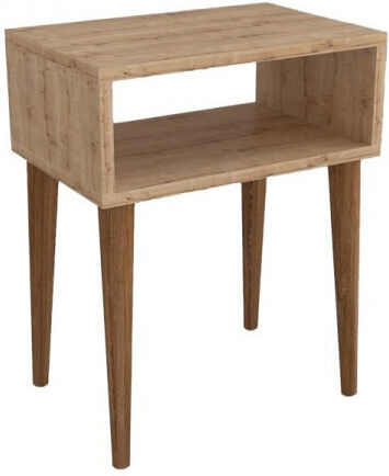Bedside Table Hank Wooden Beige 45x30x60cm
