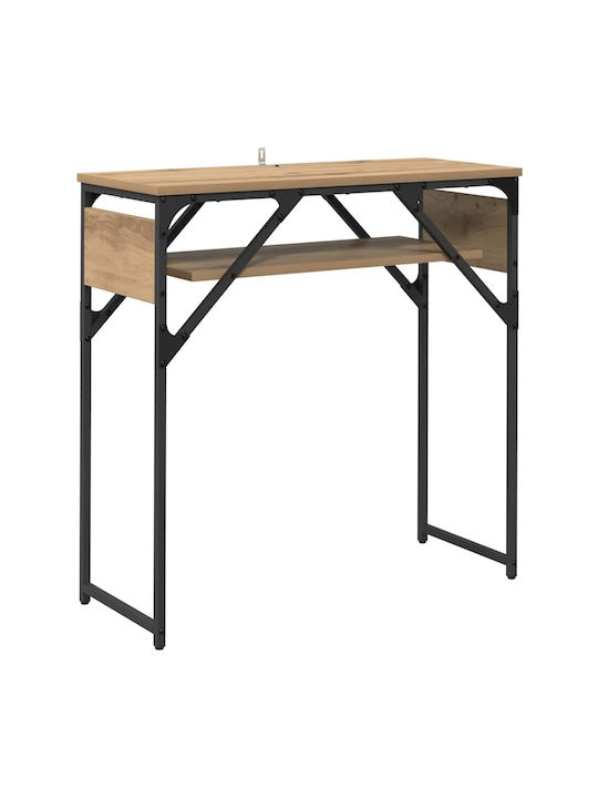 Κομοδίνο Ξύλινο Καφέ 75x30x75cm