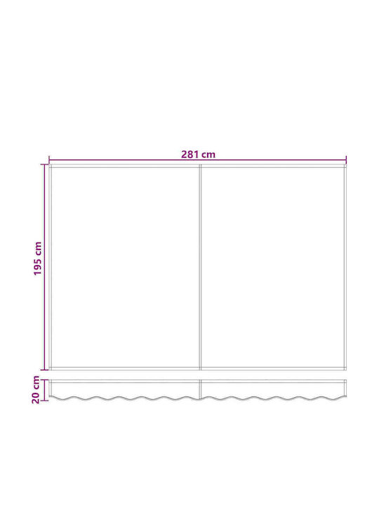 vidaXL Terrasse Zelt mit LEDs Braune 3x2m