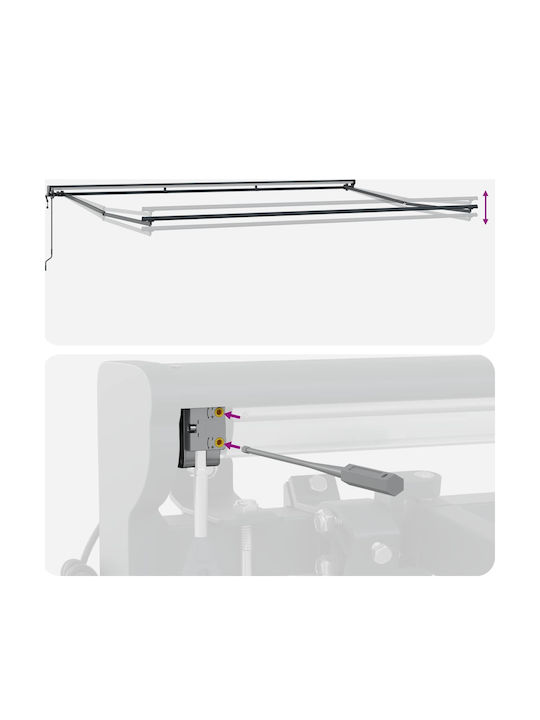 vidaXL Tenda-Rahmen Terrasse 5x3m