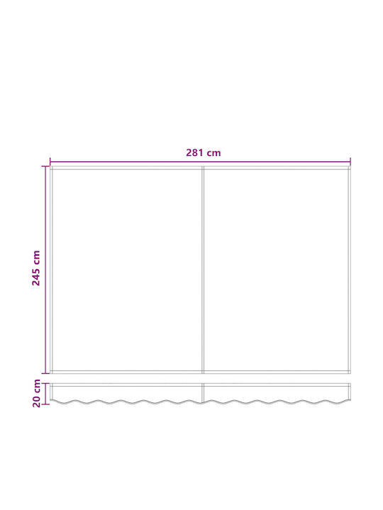 vidaXL Τέντα Βεράντας Καφέ 3x2.5m