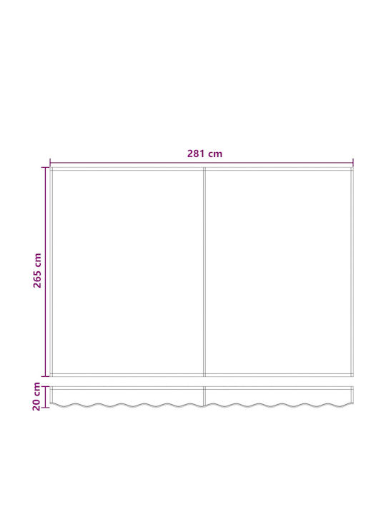 vidaXL Terrasse Zelt Grau 3x2.5m
