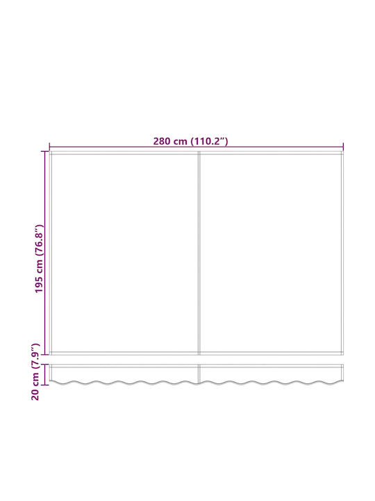 vidaXL Schelet De Copertină Terasă 3x2m
