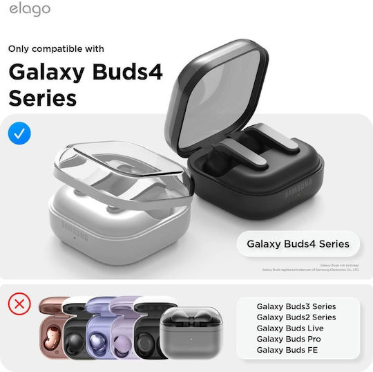Elago Pager Hang Silicone Case with Hook in Black for Samsung Galaxy Buds 4 / 4 Pro