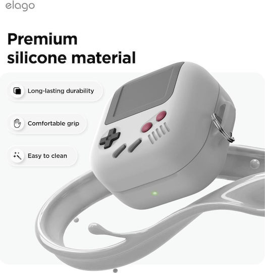 Elago AW5 Hang Silicone Case with Hook Light Grey for Samsung Galaxy Buds 4 / 4 Pro