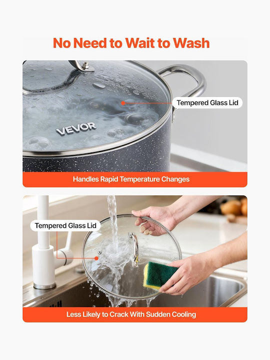 Vevor Stockpot Aluminum 11.4lt