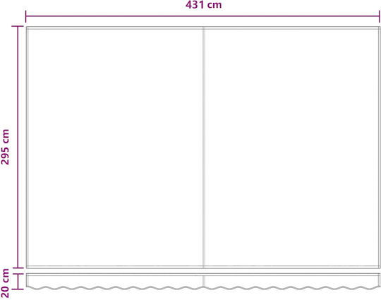 vidaXL Cadru Pentru Copertină Gri Cu Strat PU 3x4.5m
