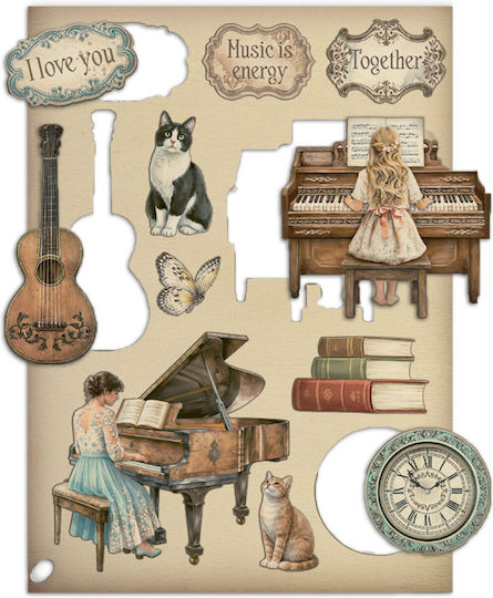 Decorative Wooden Sticks A5 Stamperia Symphony