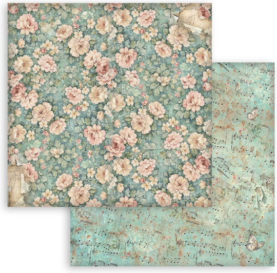 Scrapbooking Papers 10 Pieces 20.3×20.3cm Stamperia Symphony Backgrounds