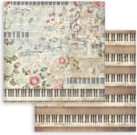 Scrapbooking Papers 10 Pieces 20.3×20.3cm Stamperia Symphony Backgrounds