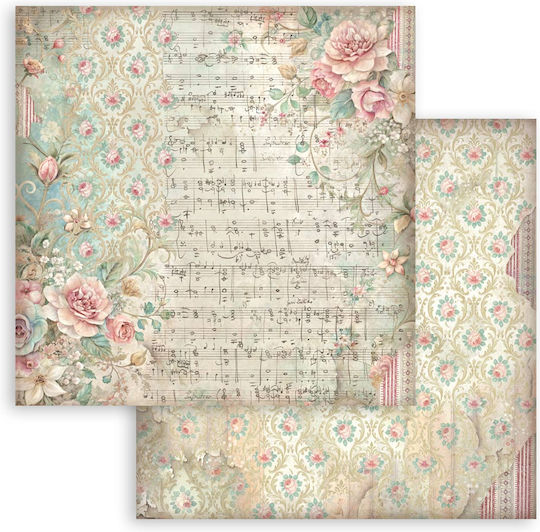 Scrapbooking Papers 10 Pieces 20.3×20.3cm Stamperia Symphony Backgrounds