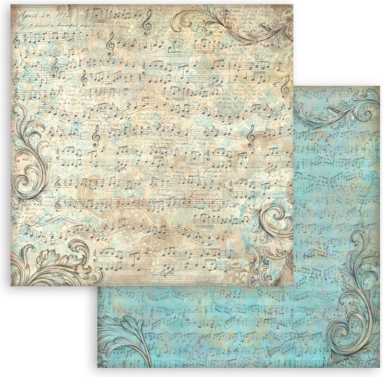Scrapbooking Papers 10 Pieces 20.3×20.3cm Stamperia Symphony Backgrounds