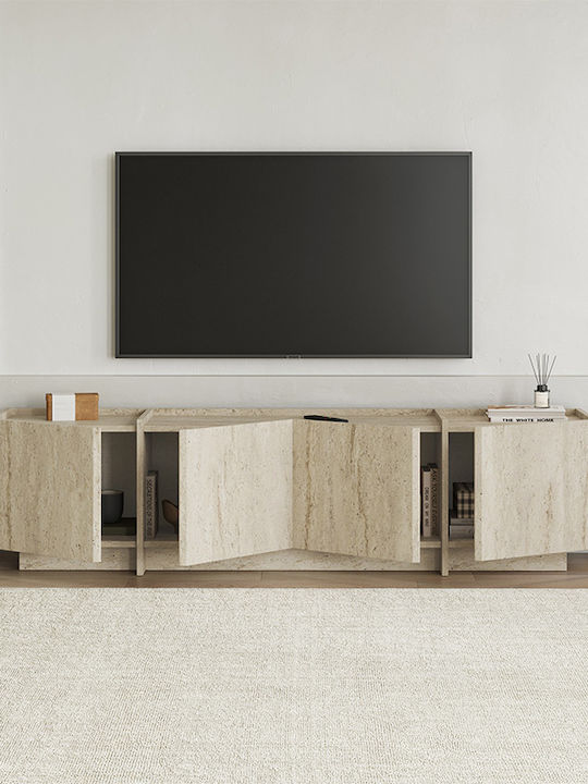 Έπιπλο Τηλεόρασης Lowen Travertine Μ180xΠ35xΥ46.2cm